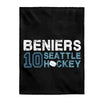 All Over Prints Beniers 10 Seattle Hockey Velveteen Plush Blanket