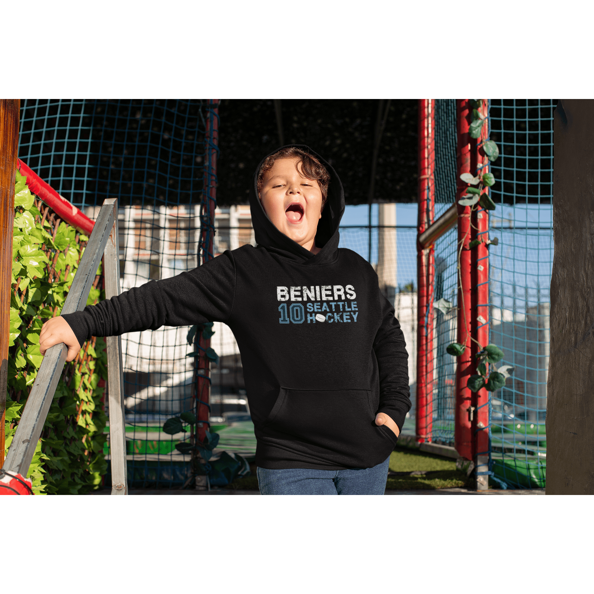 Kids clothes Beniers 10 Seattle Hockey Youth Hooded Sweatshirt