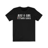 Printify T-Shirt Black / L "Just A Girl With Goals" Unisex Jersey Tee