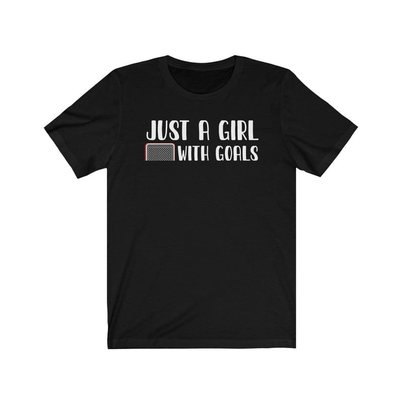 Printify T-Shirt "Just A Girl With Goals" Unisex Jersey Tee