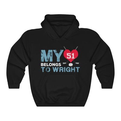 Hoodie My Heart Belongs To Wright Seattle Kraken Hockey Unisex Hooded Sweatshirt