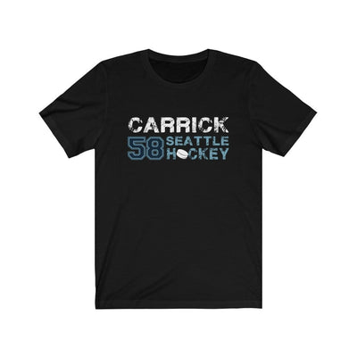 Printify T-Shirt Black / S Carrick 58 Seattle Hockey Unisex Jersey Tee