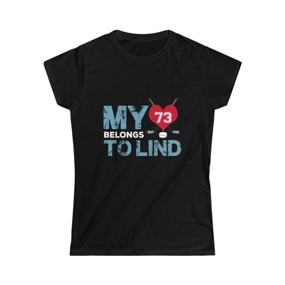 Printify T-Shirt Black / S My Heart Belongs to Lind Women's Softstyle Tee