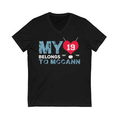 V-neck My Heart Belongs To McCann Unisex V-Neck Tee