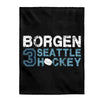 All Over Prints Borgen 3 Seattle Hockey Velveteen Plush Blanket