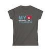 Printify T-Shirt Charcoal / S My Heart Belongs to Larsson Women's Softstyle Tee