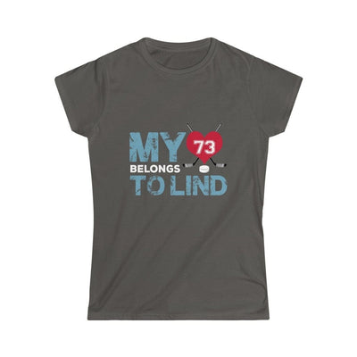 Printify T-Shirt Charcoal / S My Heart Belongs to Lind Women's Softstyle Tee