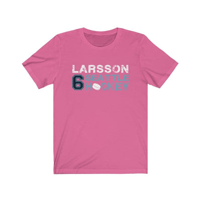 Printify T-Shirt Charity Pink / S Larsson 6 Seattle Hockey Unisex Jersey Tee