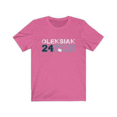 Printify T-Shirt Charity Pink / S Oleksiak 24 Seattle Hockey Unisex Jersey Tee