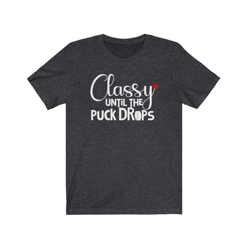 Printify T-Shirt "Classy Until The Puck Drops" Unisex Jersey Tee