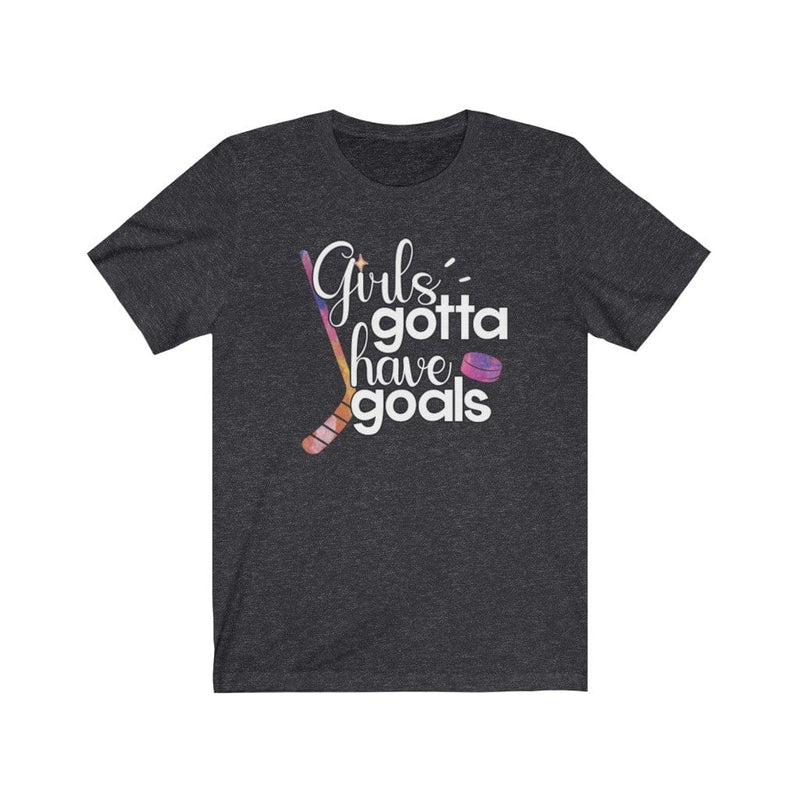 Printify T-Shirt "Girls Gotta Have Goals" Unisex Jersey Tee