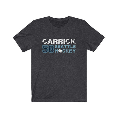 Printify T-Shirt Dark Grey Heather / S Carrick 58 Seattle Hockey Unisex Jersey Tee