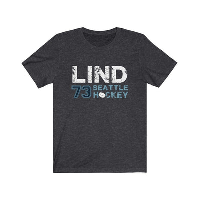 Printify T-Shirt Dark Grey Heather / S Lind 73 Seattle Hockey Unisex Jersey Tee