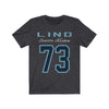 Printify T-Shirt Dark Grey Heather / S Lind 73 Seattle Kraken Hockey Unisex Jersey Tee