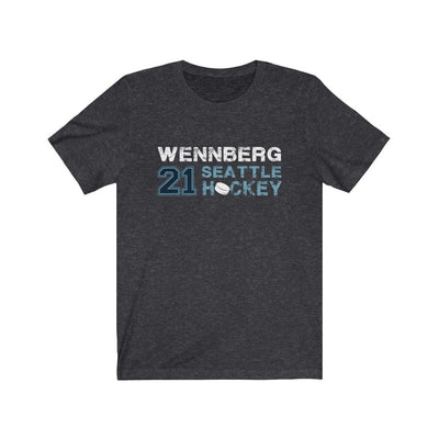 Printify T-Shirt Dark Grey Heather / S Wennberg 21 Seattle Hockey Unisex Jersey Tee