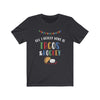 Printify T-Shirt Dark Grey / S "All I Really Want Is Tacos And Hockey"  Unisex Jersey Tee