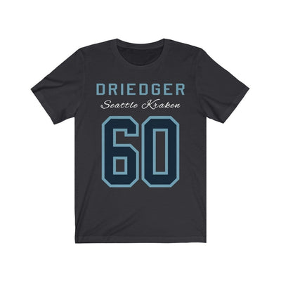 Printify T-Shirt Dark Grey / S Driedger 60 Seattle Kraken Hockey Unisex Jersey Tee