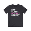 Printify T-Shirt Dark Grey / S "Eat Sleep Hockey Repeat" Unisex Jersey Tee