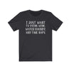 Printify T-Shirt Dark Grey / S "I Just Want To Drink Wine And Watch Hockey" Unisex Jersey Tee