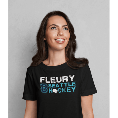 Printify T-Shirt Fleury 8 Seattle Hockey Unisex Jersey Tee