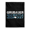 All Over Prints Grubauer 31 Seattle Hockey Velveteen Plush Blanket