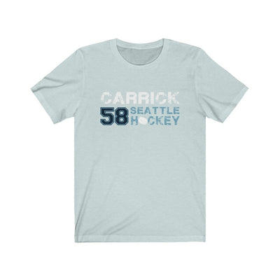 Printify T-Shirt Heather Ice Blue / S Carrick 58 Seattle Hockey Unisex Jersey Tee