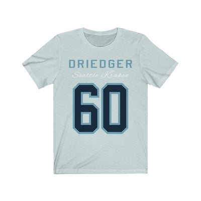 Printify T-Shirt Heather Ice Blue / S Driedger 60 Seattle Kraken Hockey Unisex Jersey Tee