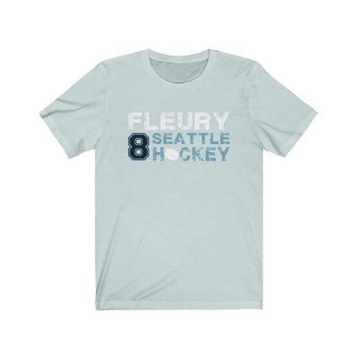 Printify T-Shirt Heather Ice Blue / S Fleury 8 Seattle Hockey Unisex Jersey Tee