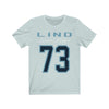 Printify T-Shirt Heather Ice Blue / S Lind 73 Seattle Kraken Hockey Unisex Jersey Tee