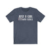 Printify T-Shirt Heather Navy / S "Just A Girl With Goals" Unisex Jersey Tee
