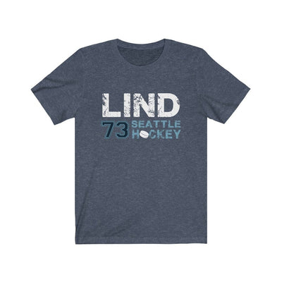 Printify T-Shirt Heather Navy / S Lind 73 Seattle Hockey Unisex Jersey Tee