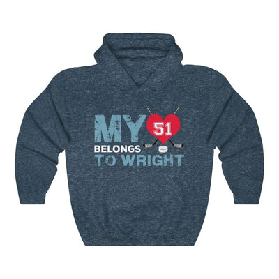 Hoodie My Heart Belongs To Wright Seattle Kraken Hockey Unisex Hooded Sweatshirt