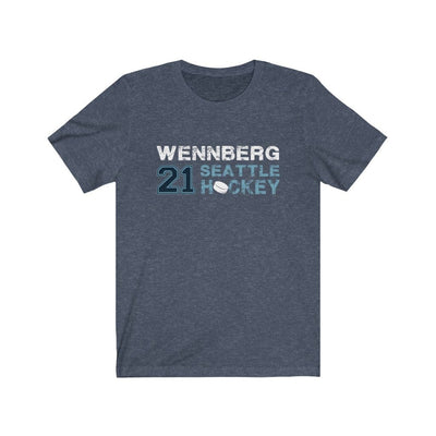 Printify T-Shirt Heather Navy / S Wennberg 21 Seattle Hockey Unisex Jersey Tee