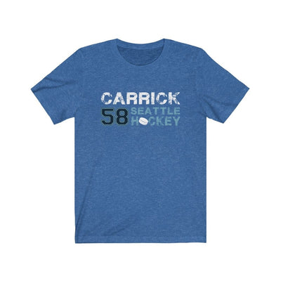 Printify T-Shirt Heather True Royal / S Carrick 58 Seattle Hockey Unisex Jersey Tee