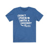 Printify T-Shirt Heather True Royal / S "Don't Puck With A Hockey Mom" Unisex Jersey Tee