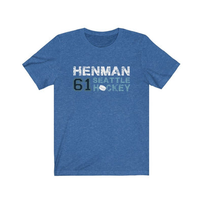 Printify T-Shirt Heather True Royal / S Henman 61 Seattle Hockey Unisex Jersey Tee