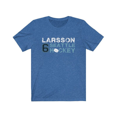 Printify T-Shirt Heather True Royal / S Larsson 6 Seattle Hockey Unisex Jersey Tee
