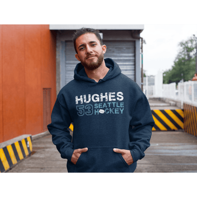 Hoodie Hughes 53 Seattle Hockey Unisex Hooded Sweatshirt