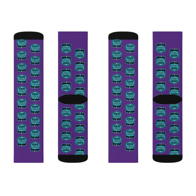 All Over Prints Ladies Of The Kraken Logo Fashion Socks In Purple