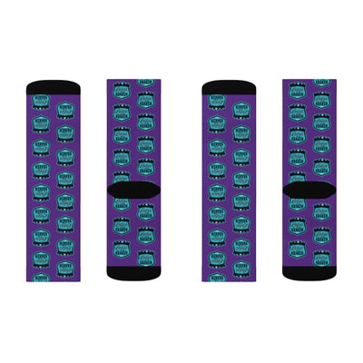 All Over Prints Ladies Of The Kraken Logo Fashion Socks In Purple