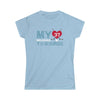 Printify T-Shirt Light Blue / M My Heart Belongs to Gourde Women's Softstyle Tee