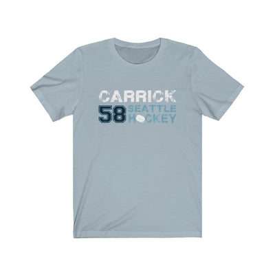 Printify T-Shirt Light Blue / S Carrick 58 Seattle Hockey Unisex Jersey Tee