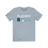 Printify T-Shirt Light Blue / S Fleury 8 Seattle Hockey Unisex Jersey Tee