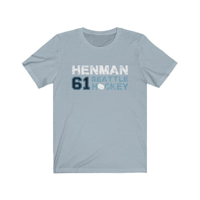 Printify T-Shirt Light Blue / S Henman 61 Seattle Hockey Unisex Jersey Tee