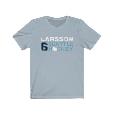 Printify T-Shirt Light Blue / S Larsson 6 Seattle Hockey Unisex Jersey Tee