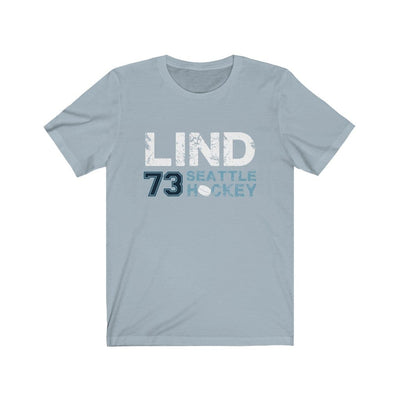 Printify T-Shirt Light Blue / S Lind 73 Seattle Hockey Unisex Jersey Tee
