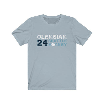 Printify T-Shirt Light Blue / S Oleksiak 24 Seattle Hockey Unisex Jersey Tee