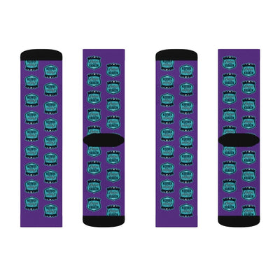 All Over Prints Ladies Of The Kraken Logo Fashion Socks In Purple