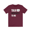 Printify T-Shirt Maroon / L "Talk Hockey To Me" Unisex Jersey Tee