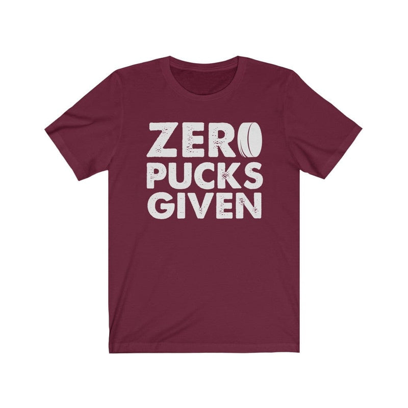 Printify T-Shirt "Zero Pucks Given" Unisex Jersey Tee